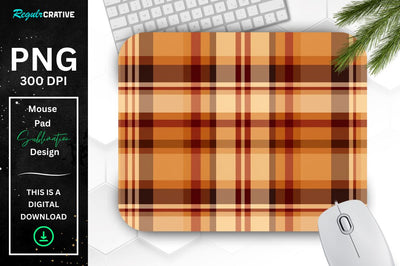 Thanksgiving Plaid Pattern Mouse Pad Sublimation Regulrcrative 
