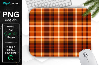 Thanksgiving Plaid Pattern Mouse Pad Sublimation Regulrcrative 