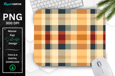 Thanksgiving Plaid Pattern Mouse Pad Sublimation Regulrcrative 