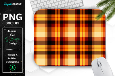 Thanksgiving Plaid Pattern Mouse Pad Sublimation Regulrcrative 