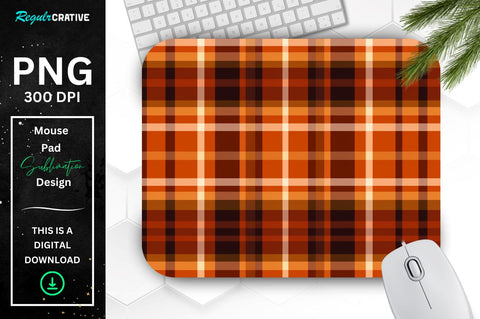 Thanksgiving Plaid Pattern Mouse Pad Sublimation Regulrcrative 