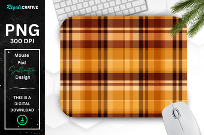 Thanksgiving Plaid Pattern Mouse Pad Sublimation Regulrcrative 