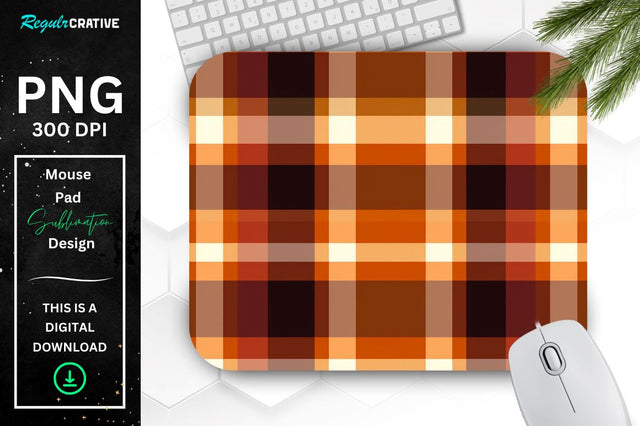 Thanksgiving Plaid Pattern Mouse Pad Sublimation Regulrcrative 