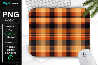 Thanksgiving Plaid Pattern Mouse Pad Sublimation Regulrcrative 
