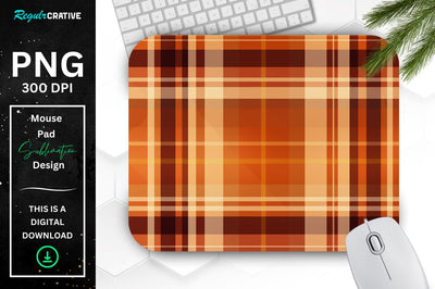 Thanksgiving Plaid Pattern Mouse Pad Sublimation Regulrcrative 