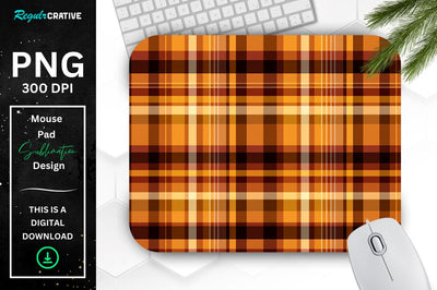 Thanksgiving Plaid Pattern Mouse Pad Sublimation Regulrcrative 
