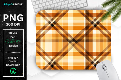 Thanksgiving Plaid Pattern Mouse Pad Sublimation Regulrcrative 