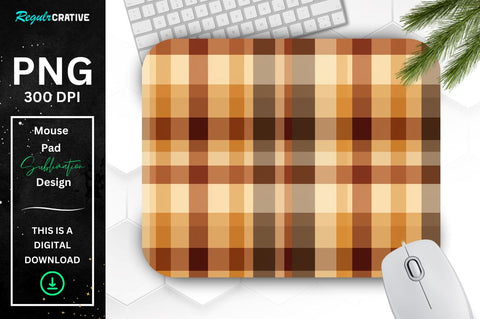 Thanksgiving Plaid Pattern Mouse Pad Sublimation Regulrcrative 