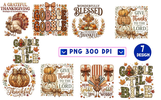 Thanksgiving PNG Bundle, Retro Gobble Gobble PNG, Fall Sublimation Designs, Christian Thanksgiving, Turkey PNG, Digital Download Sublimation Insomnia Std 