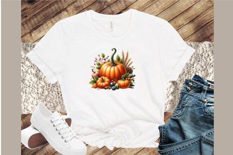 Thanksgiving Pumpkin Watercolor Clipart Sublimation designartist 