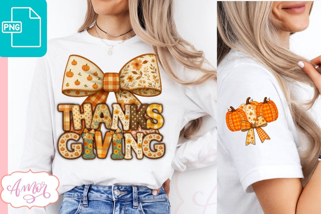 Thanksgiving shirt sublimation PNG, Fall Sleeve sublimation Sublimation Amorclipart 