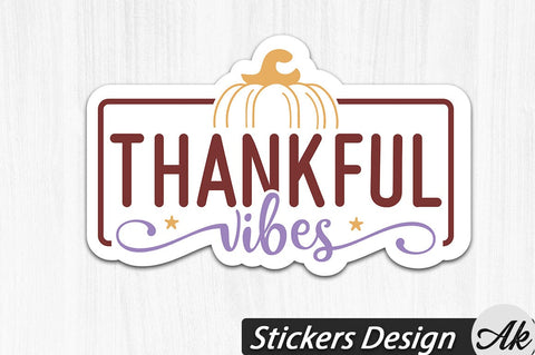 Thanksgiving Stickers Bundle SVG akazaddesign 