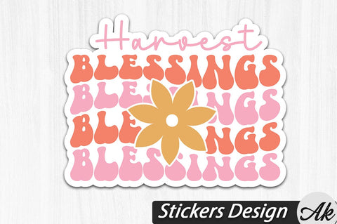Thanksgiving Stickers Bundle SVG akazaddesign 