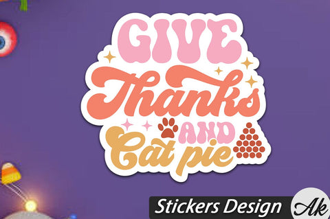 Thanksgiving Stickers Bundle SVG akazaddesign 