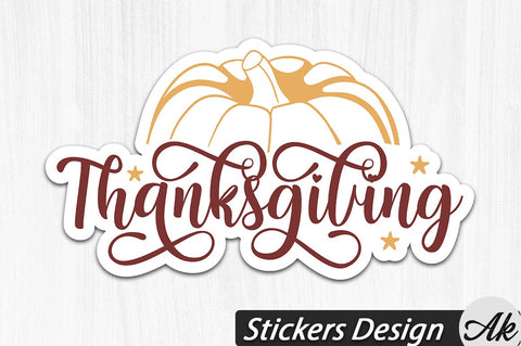Thanksgiving Stickers Design SVG akazaddesign 