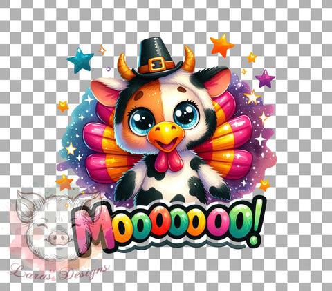 Thanksgiving Sublimation, Turkey Bowl Graphic, Cute Turkey Design, Fall Decor PNG, Moo Bowl Art, Thanksgiving Digital Download, Autumn Sublimation Files, Farmhouse Thanksgiving Sublimation Lara' s Designs 