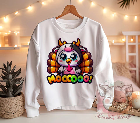 Thanksgiving Sublimation, Turkey Bowl Graphic, Cute Turkey Design, Fall Decor PNG, Moo Bowl Art, Thanksgiving Digital Download, Autumn Sublimation Files, Farmhouse Thanksgiving Sublimation Lara' s Designs 