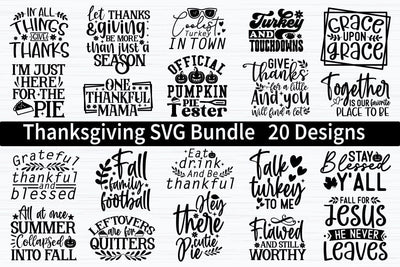Thanksgiving SVG Bundle SVG akazaddesign 