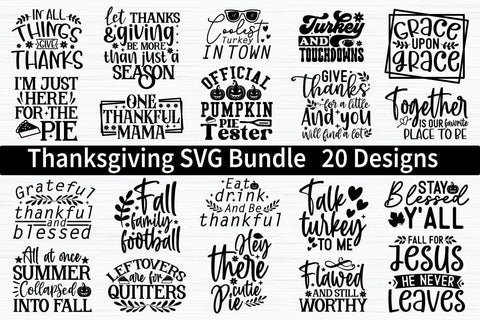 Thanksgiving SVG Bundle SVG akazaddesign 