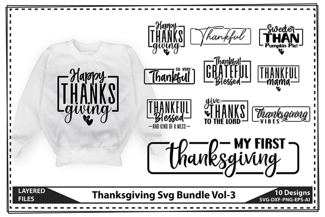 Thanksgiving Svg Bundle Vol-3 SVG shah alam 