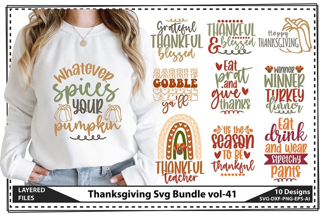Thanksgiving Svg Bundle vol-41 SVG shah alam 