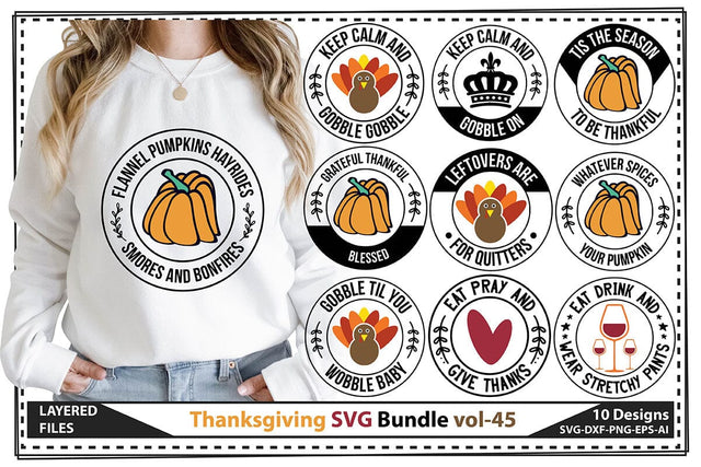 Thanksgiving SVG Bundle vol-45 SVG shah alam 