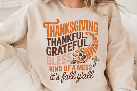 Thanksgiving Thankful Grateful SVG Angelina750 