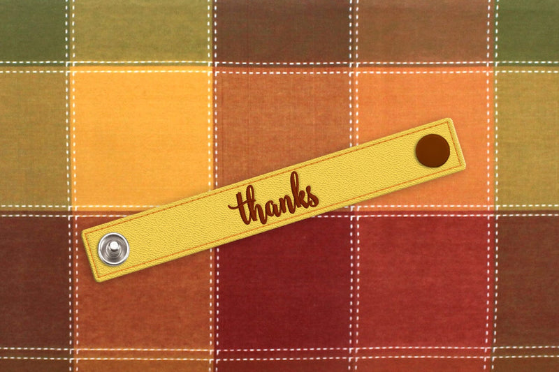 Thanksgiving Thanks Napkin Ring ITH Applique Embroidery Embroidery/Applique DESIGNS Designed by Geeks 