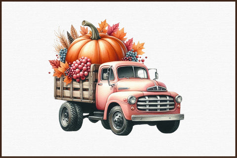 Thanksgiving Truck Sublimation Clipart Sublimation designartist 