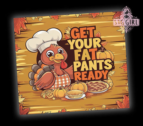 Thanksgiving Tumbler, Cute Turkey Design, 20oz PNG File, Thanksgiving Decor, Fall Tumbler Art, Turkey Sublimation, Holiday Graphics, Seasonal Tumbler Design Sublimation SvggirlplusArt 