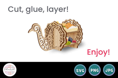 Thanksgiving Turkey Charcuterie Board SVG Dots-A-Lot 