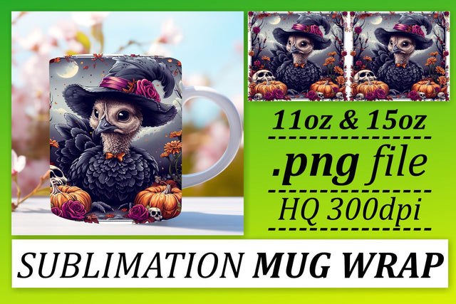 Thanksgiving Turkey Design Mug Wrap 11oz/15oz Sublimation afrosvg 