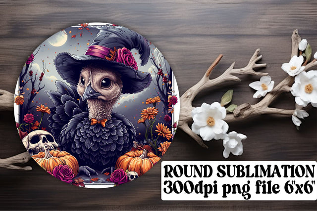 Thanksgiving Turkey Design Round PNG Sublimation afrosvg 