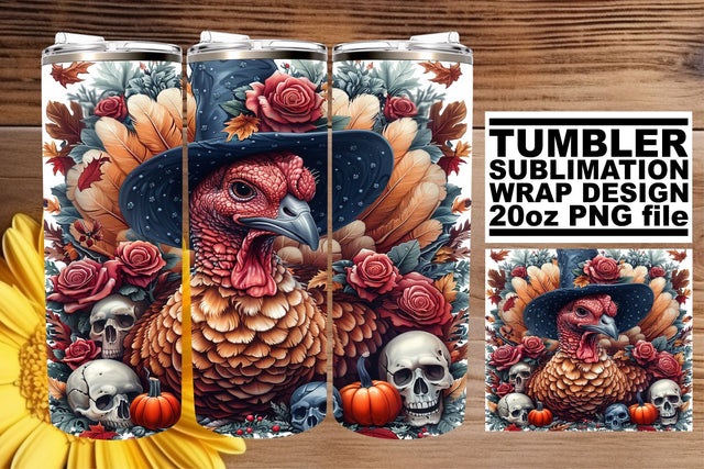 Thanksgiving Turkey Design Wrap for 20oz Tumbler Sublimation afrosvg 