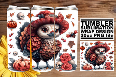 Thanksgiving Turkey Design Wrap for 20oz Tumblers Sublimation afrosvg 