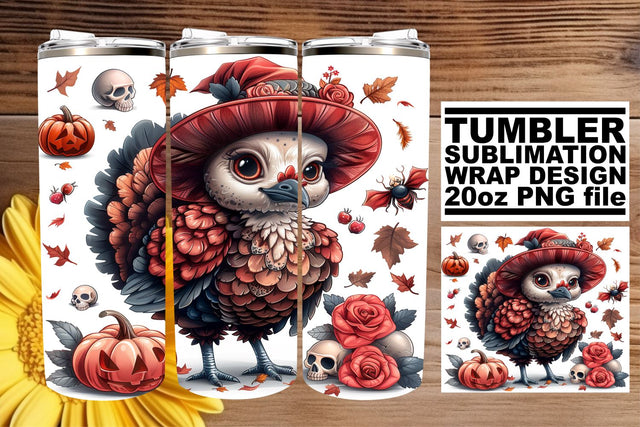 Thanksgiving Turkey Design Wrap for 20oz Tumblers Sublimation afrosvg 