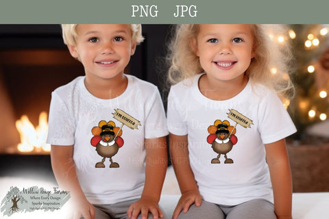 Thanksgiving Turkey Holding a Sign I'm Stuffed Thanksgiving cute Turkey for kid shirt turkey tumbler mug and tote design for Thanksgiving Sublimation Willow Paige Farms 