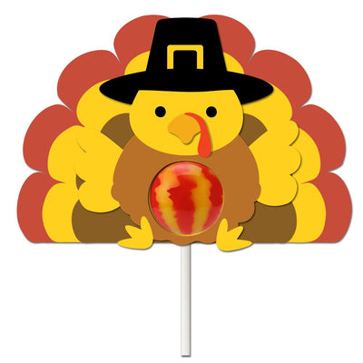 Thanksgiving Turkey Layered SVG File - Sucker & Lollipop Holder SVG Raschel Hanamaika'i Designs 