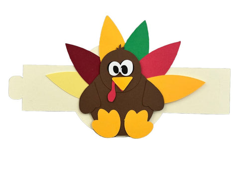 Thanksgiving Turkey Napkin Ring Laser SVG File SVG Crafting With Brenna 