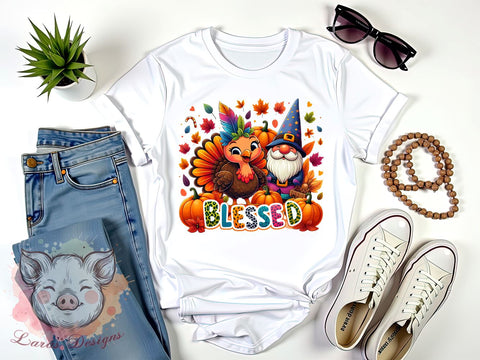 Thanksgiving Turkey PNG, Pumpkin Decor, Blessed Design, Fall Art, Sublimation Download, Holiday Crafts, Thanksgiving Gifts, Digital Art Sublimation Lara' s Designs 