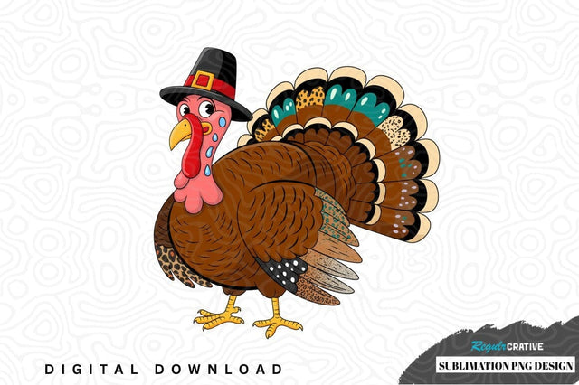 Thanksgiving turkey sublimation png design Sublimation Regulrcrative 