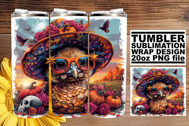 Thanksgiving Turkey Tumbler Wrap - 20oz Sublimation Sublimation afrosvg 