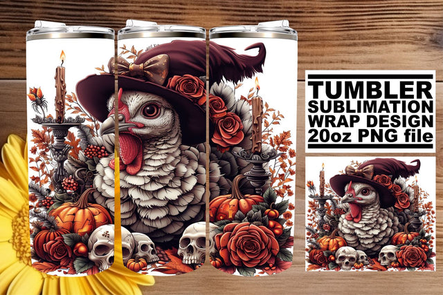 Thanksgiving Turkey Tumbler Wrap - Sublimation 20oz Sublimation afrosvg 