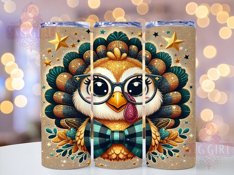 Thanksgiving Turkey Wrap, Cute Fall Tumbler, 20oz PNG Design, Fall Sublimation Art, Holiday Tumbler Graphics, Thanksgiving Decor, Seasonal Tumbler Design, Autumn PNG File Sublimation SvggirlplusArt 