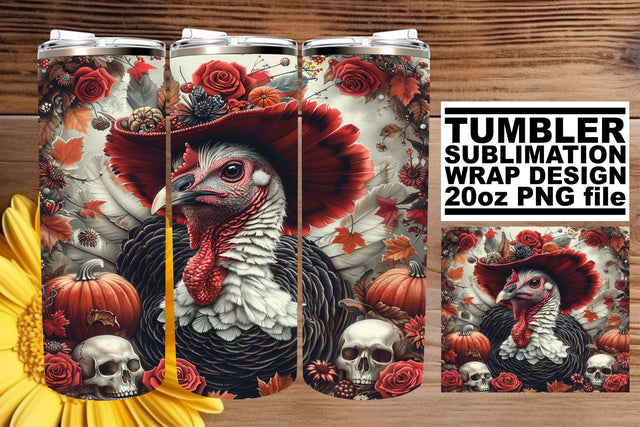 Thanksgiving Turkey Wrap for 20oz Tumblers - Sublimation Sublimation afrosvg 