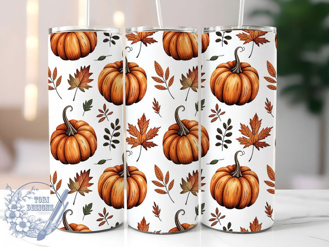 Thanksgiving Vibes Fall Tumbler Wrap, Fall Tumbler Wrap, 20oz Skinny Tumbler, Pumpkin Tumbler Png, Sublimation Design, Tumbler Wrap Download, Autumn Vibes Png Sublimation ToriDesigns 
