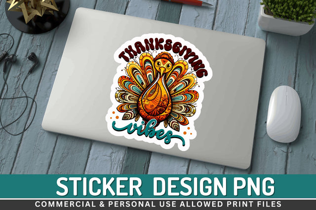 Thanksgiving vibes Stickers Design Sublimation Regulrcrative 