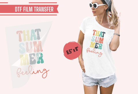 That Summer Feeling Distressed | DTF Transfer Physical So Fontsy T-Shirt Iron-On Transfer Shop