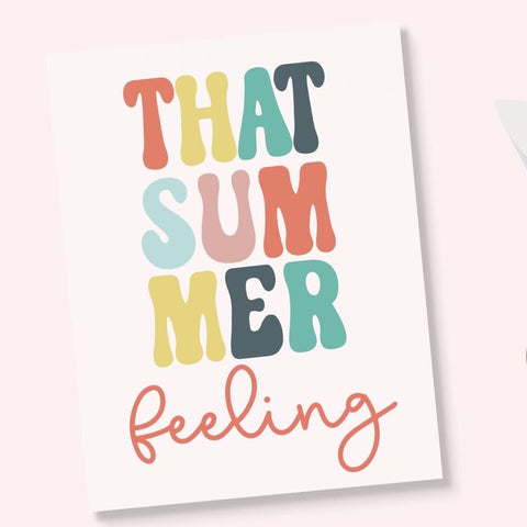 That Summer Feeling Iron-On Transfer (Non Distressed) Physical So Fontsy T-Shirt Iron-On Transfer Shop