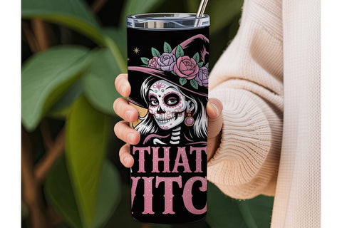 That Witch Halloween Tumbler Wrap Sublimation DesignSVG 